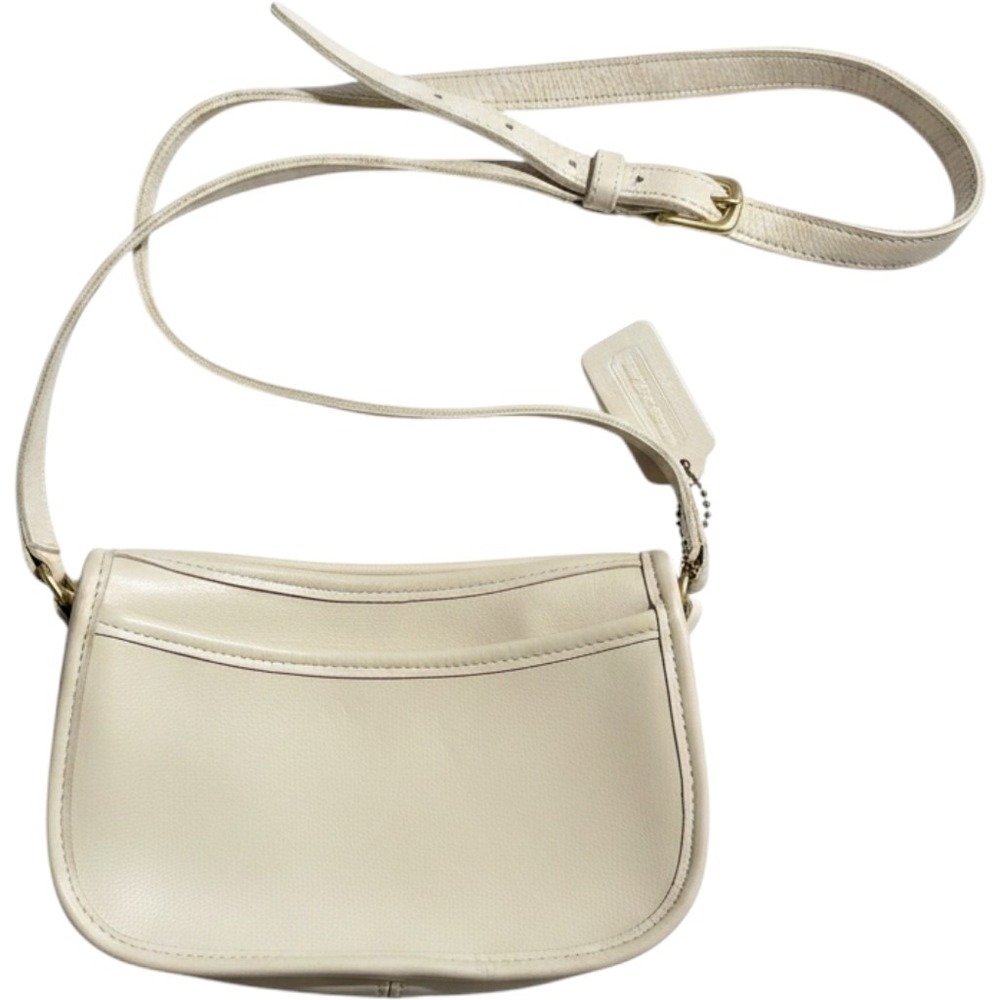 NWOT Vintage 90s Coach Wendi Bone Leather Crossbody Shoulder Bag Cream 9031i